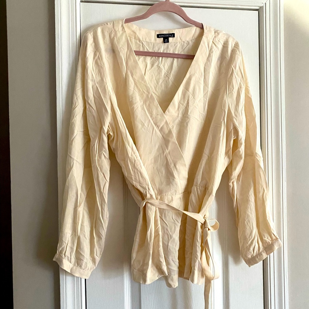 J crew Mercantile faux wrap top BNWOT